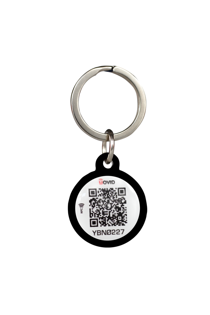 Dije Localizador para Mascotas Movid – Metal Negro