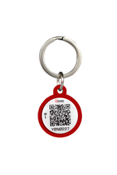 Dije Localizador para Mascotas Movid – Metal Rojo